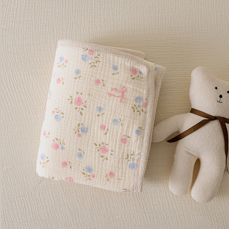 Double-sided double-layer lace baby blanket