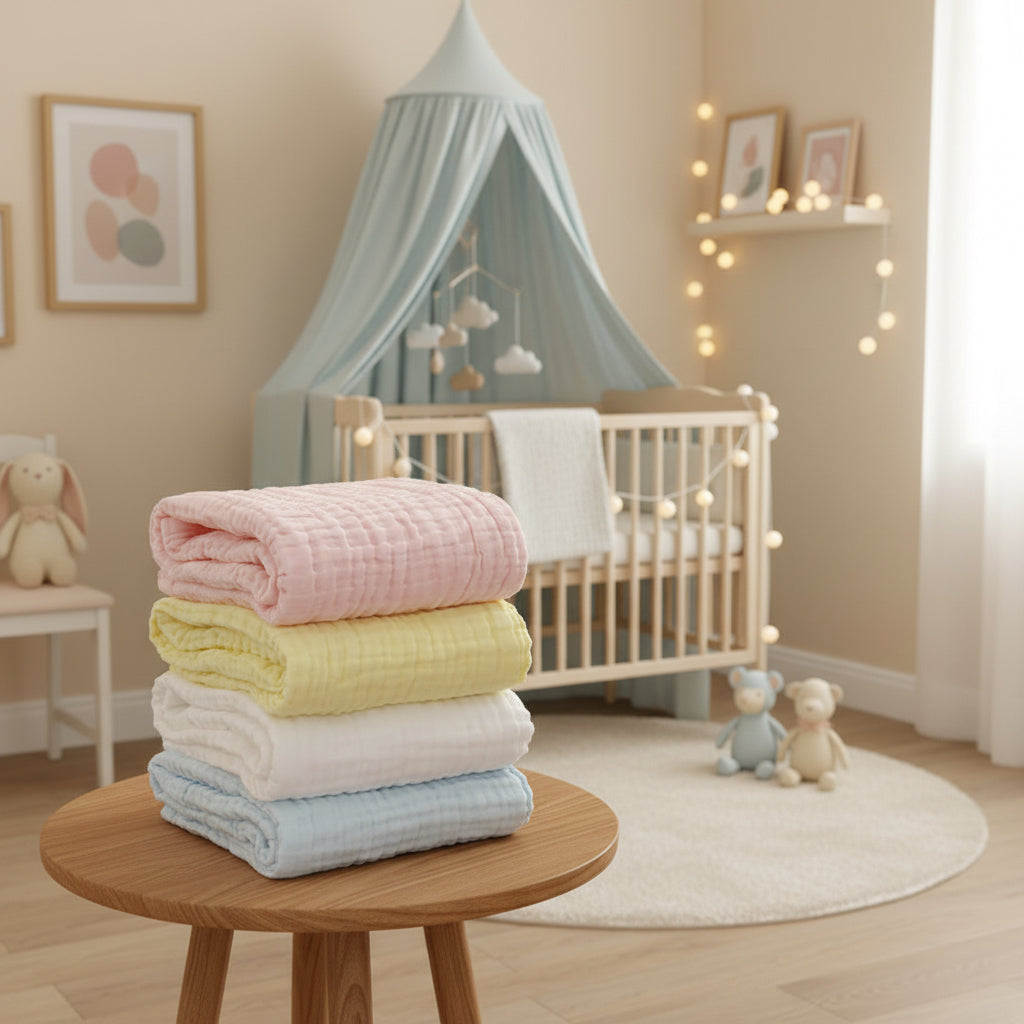 Plain Gauze Baby Bath Towel