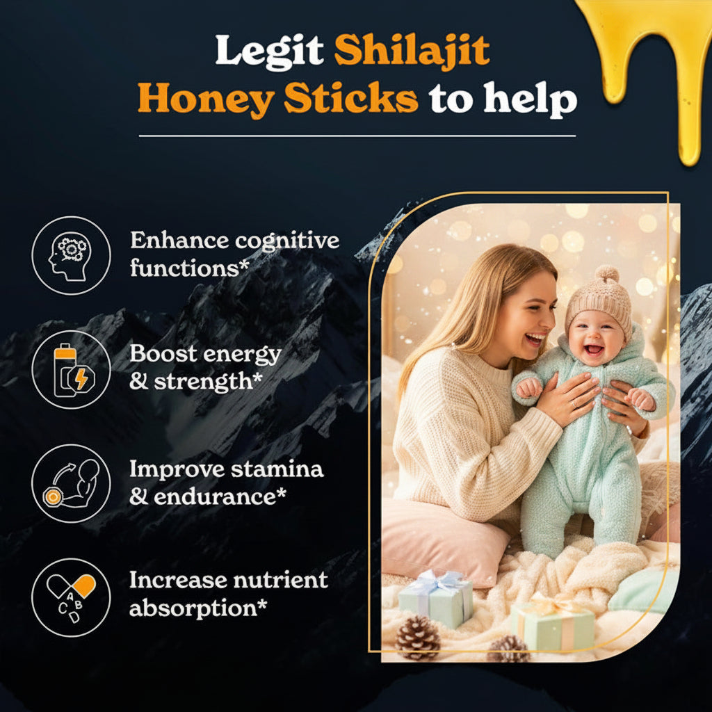 Shilajit Honey Sticks Natural Energy Supplement