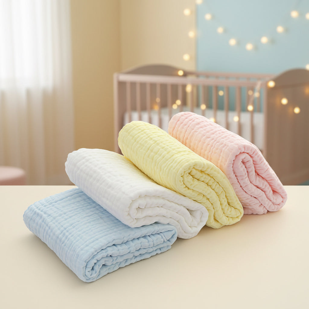 Plain Gauze Baby Bath Towel
