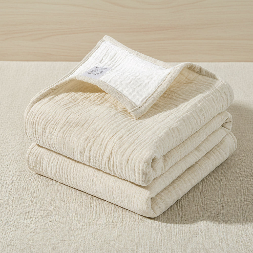 Double Color Crepe Baby Blanket