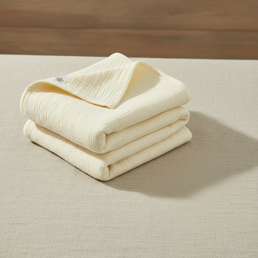 Double Color Crepe Baby Blanket