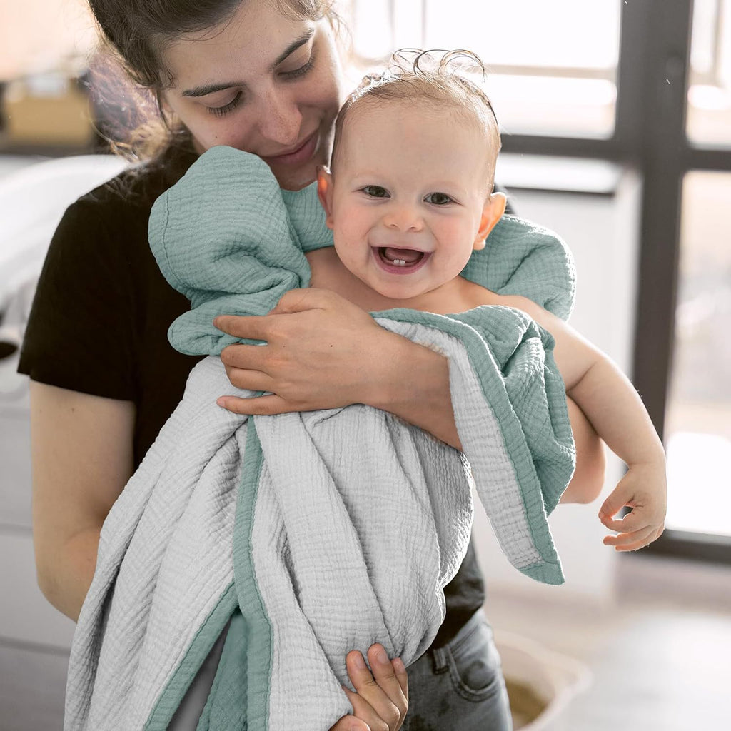 Double Color Crepe Baby Blanket
